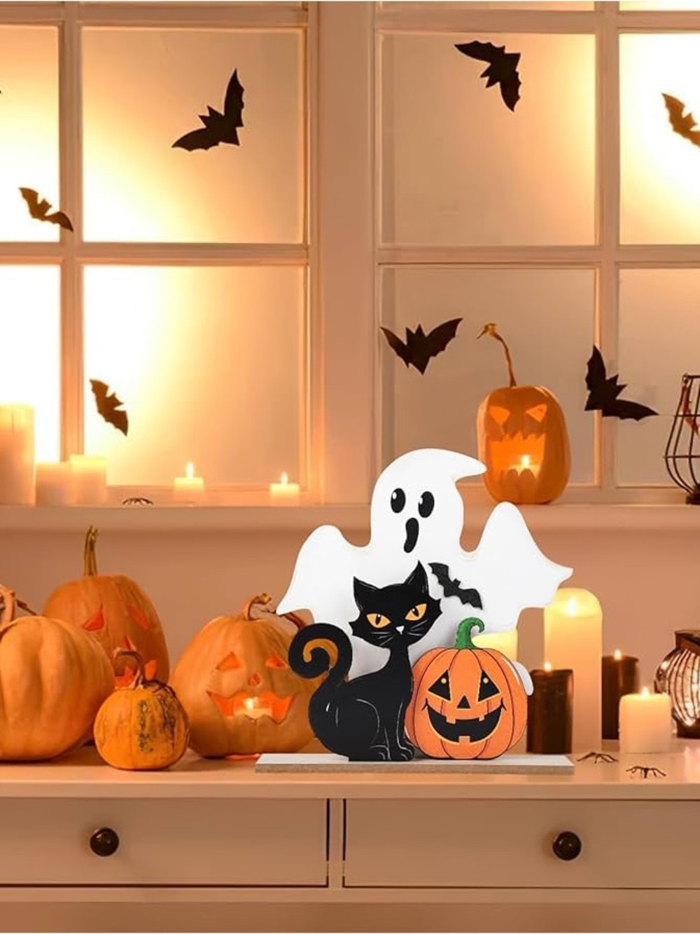 Spooky Tabletop Decor β’ Ghost/Cat/Pumkin - Picture 3 of 9